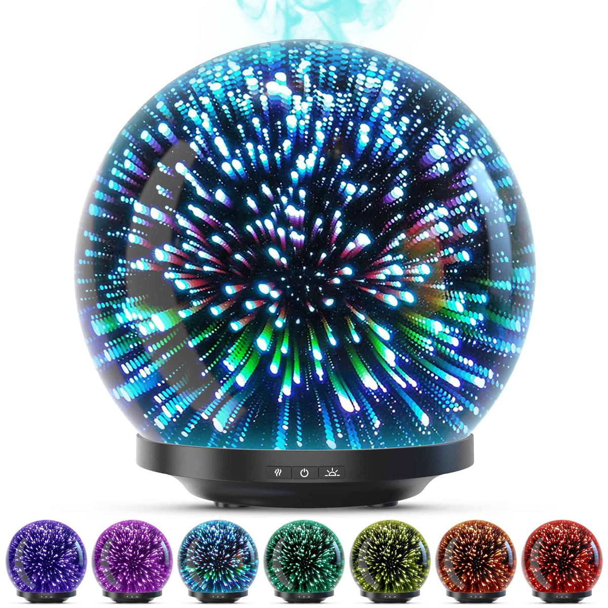 Aroma Outfitters 3D Galaxy Ultrasonic Glass Aromatherapy Diffuser