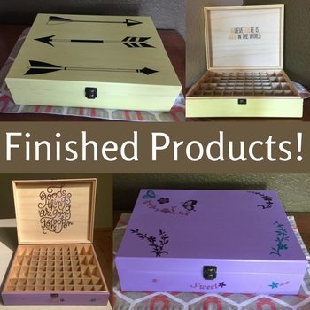 Natural Finish Essential Oil Boxes for Custom Art