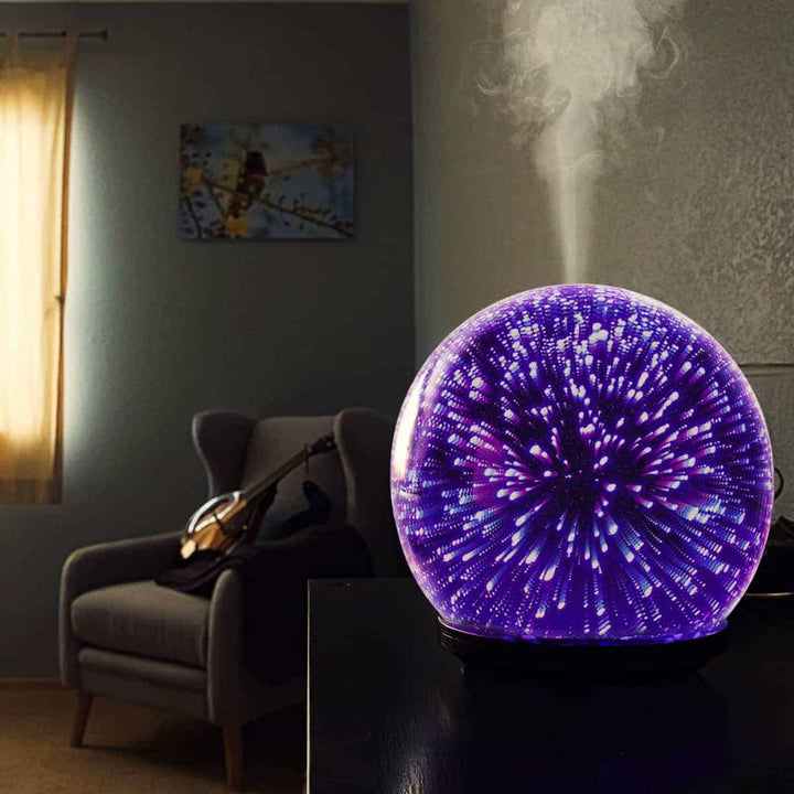 Aroma Outfitters 3D Galaxy Ultrasonic Glass Aromatherapy Diffuser