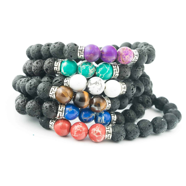 Lava stone diffuser bracelet - multiple colors
