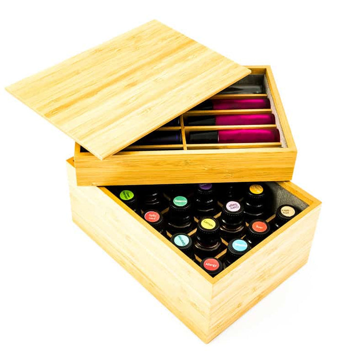 Bamboo Essential Oils Storage Box - Essential Oils Holder Essences Storage  Organizer With 25 Slots Wooden Oil Case Holder For - Storage Boxes & Bins -  AliExpress